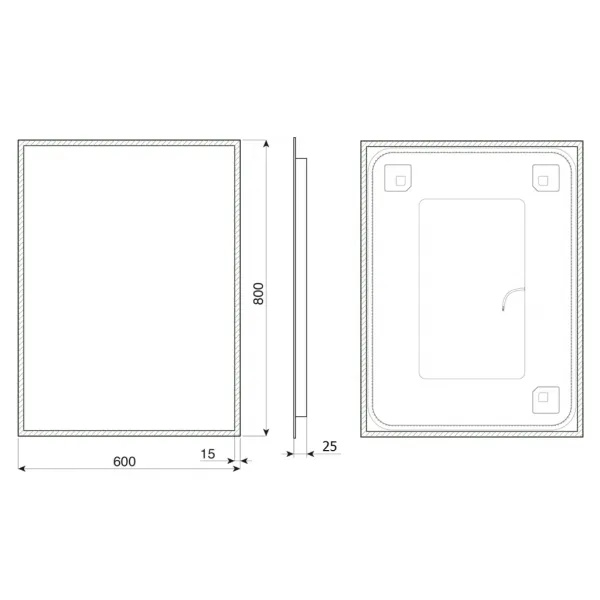 TAURI LED podsvícené zrcadlo 60x80cm TW260