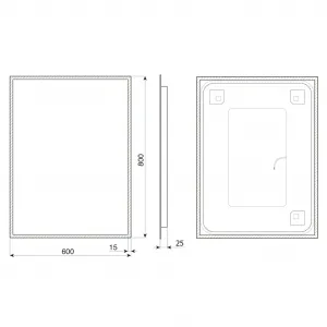 TAURI LED podsvícené zrcadlo 60x80cm TW260