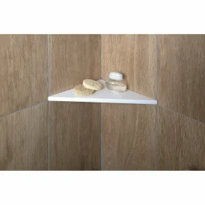 SAPHO AE200-0101 Abeline rohová polica rockstone 20 x 20 cm, biela mat
