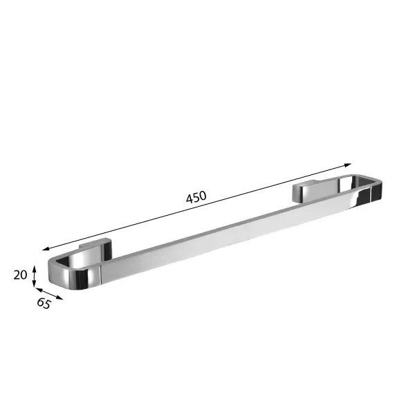 SAMOA držiak uterákov 450x65mm, čierna mat A8214514
