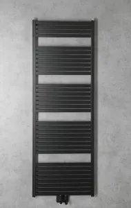 AQUALINE - TONDI vykurovacie teleso 600x1690 stredové pripojenie, čierna mat DT496T
