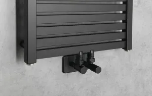 AQUALINE - TONDI vykurovacie teleso 450x970 stredové pripojenie, čierna mat DT456T
