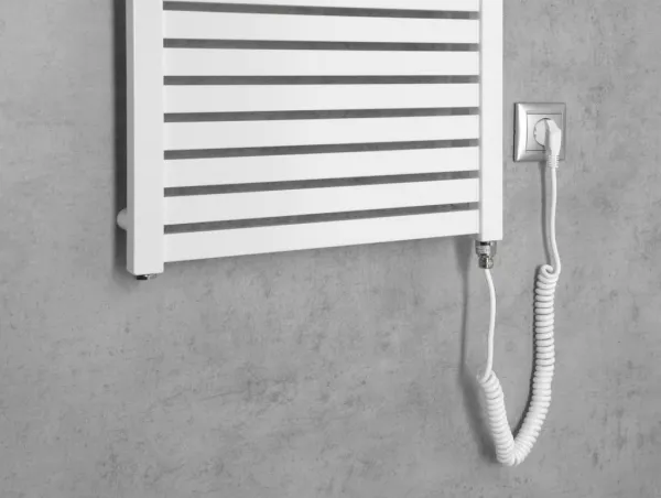 AQUALINE - TONDI-E elektrické vykurovacie teleso, rovné, 450x1330 500 W, biela DE470T
