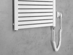 AQUALINE - TONDI-E elektrické vykurovacie teleso, rovné, 450x1330 500 W, biela DE470T