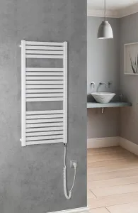 AQUALINE - TONDI-E elektrické vykurovacie teleso, rovné, 450x970 300 W, biela DE450T