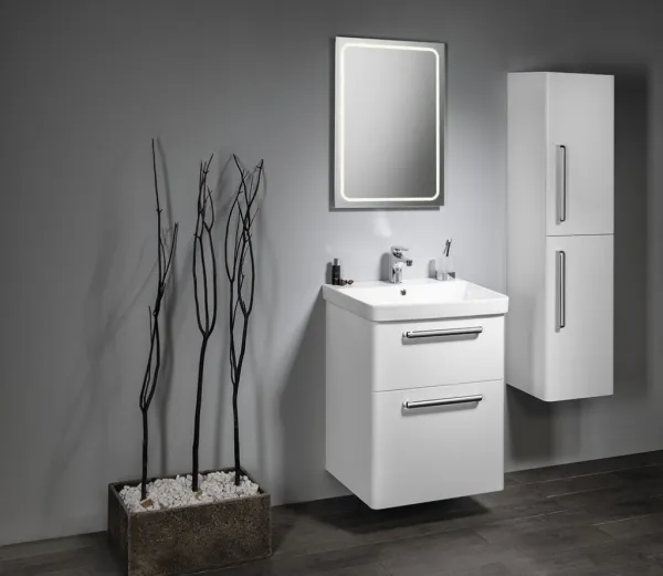 SAPHO - THEIA umývadlová skrinka 56,4x70x44,2cm, 2x zásuvka, biela TH060-3030