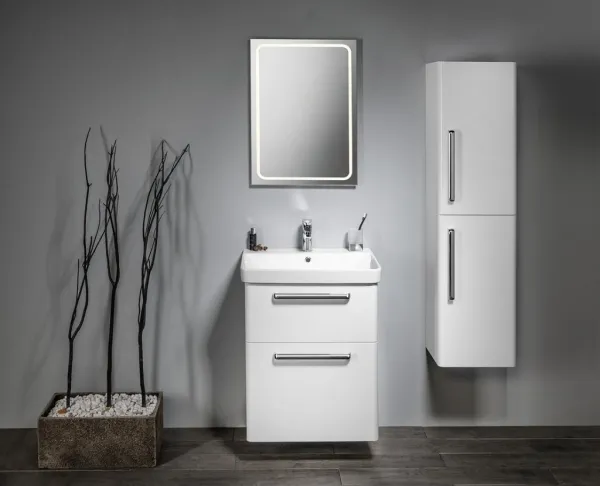 SAPHO - THEIA umývadlová skrinka 56,4x70x44,2cm, 2x zásuvka, biela TH060-3030