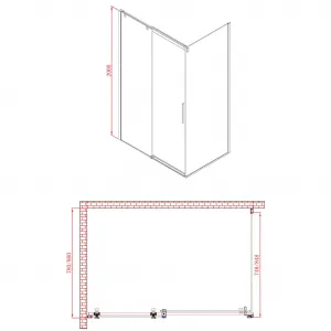 ALTIS LINE boční stěna 800mm, čiré sklo AL5915