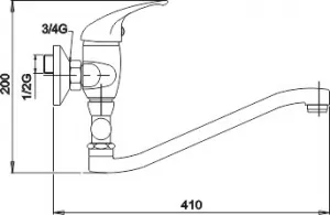 NOVASERVIS - Vaňová paneláková batéria 150 mm Metalia 55 chróm 55032,0
