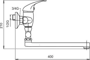 NOVASERVIS - Vaňová paneláková batéria 100 mm Metalia 55 chróm 55073,0