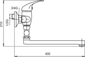 NOVASERVIS - Vaňová paneláková batéria 100 mm Metalia 55 chróm 55073,0