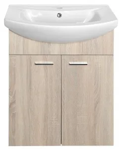 ZOJA umývadlová skrinka 61,5x74x32,5cm, dub platina, 2x dvierka 51163