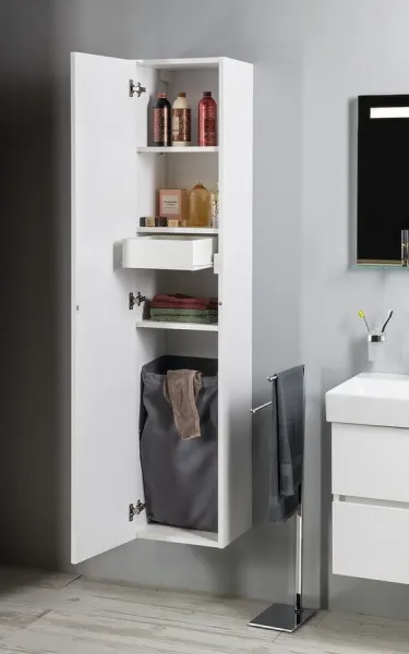 SAPHO - ESPACE skrinka 35x172x32cm, 1x dvierka, ľavá/pravá, biela lesk ESC330-3030