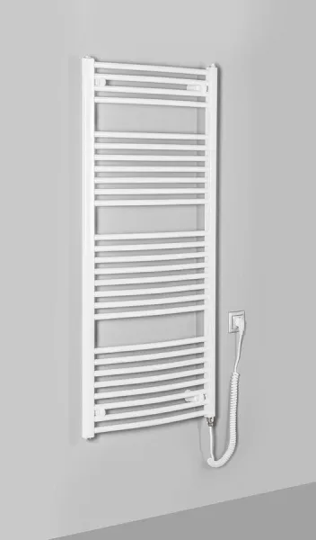 AQUALINE - ORBIT-E elektrické vykurovacie teleso, oblé, 600x1320 600 W, biela ILEO36T
