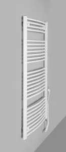 AQUALINE - ORBIT-E elektrické vykurovacie teleso, oblé, 600x1320 600 W, biela ILEO36T