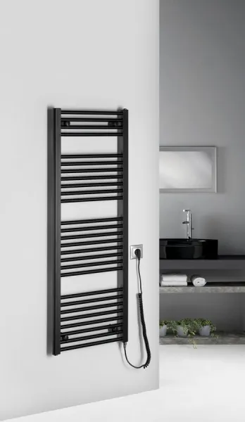 AQUALINE - DIRECT-E elektrické vykurovacie teleso, rovné, 450x1320 400 W, čierna ILE34TB