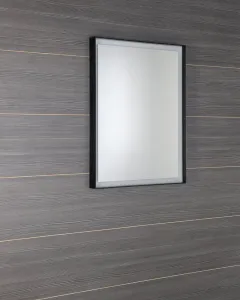 SAPHO - SORT zrkadlo s LED osvetlením 60x80cm, čierna mat ST080