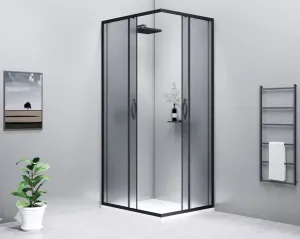 GELCO SIGMA SIMPLY BLACK Štvorcový sprchovací kút 800x800 sklo BRICK, GS2480B-GS2480B GS2480B-GS2480B
