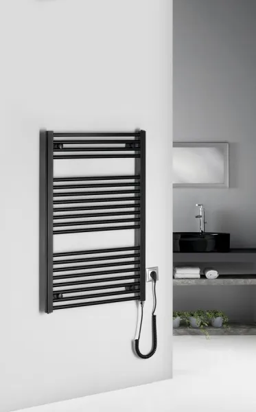 AQUALINE - DIRECT-E elektrické vykurovacie teleso, rovné, 600x960 400 W, čierna ILE96TB