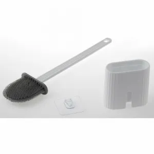 AQUALINE TF010 WC silikonová štětka nástěnná/na postavenie, biela