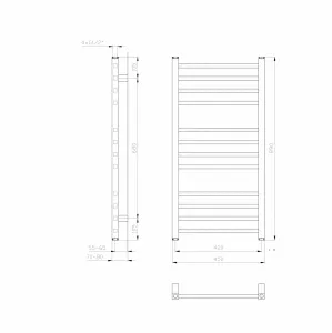 SAPHO - METRO vykurovacie teleso 450x890 biela IR400T