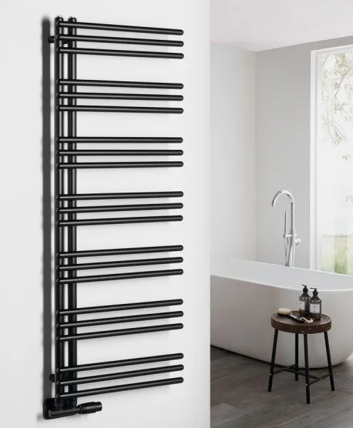 AQUALINE - POSEIDON vykurovacie teleso 550x1340, čierna matná PS513B
