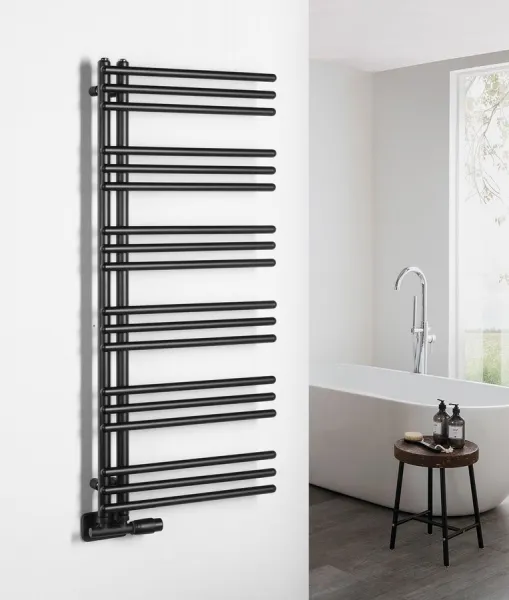 AQUALINE - POSEIDON vykurovacie teleso 450x1140, čierna matná PS411B