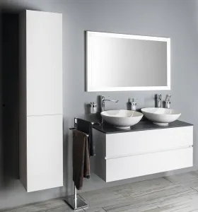 SAPHO - ESPACE skrinka 35x172x32cm, 2x dvierka, ľavá/pravá, biela lesk ESC230-3030