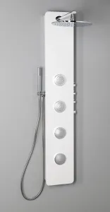 POLYSAN - SPIRIT ROUND sprchový panel s termostat. batériou 250x1550, nástenný, biela 71151