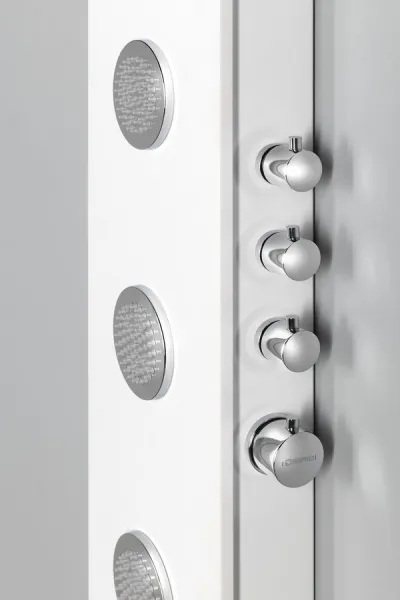 POLYSAN - SPIRIT ROUND sprchový panel s termostat. batériou 250x1550, nástenný, biela 71151