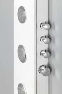 POLYSAN - SPIRIT ROUND sprchový panel s termostat. batériou 250x1550, nástenný, biela 71151