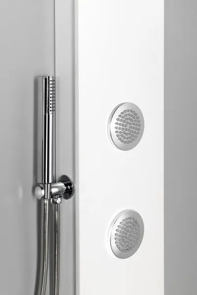 POLYSAN - SPIRIT ROUND sprchový panel s termostat. batériou 250x1550, nástenný, biela 71151