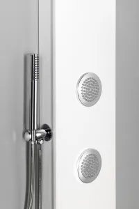 POLYSAN - SPIRIT ROUND sprchový panel s termostat. batériou 250x1550, nástenný, biela 71151