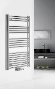 AQUALINE - ALYA vykurovacie teleso rovné 600x1188, stredové pripojenie, chróm LLS303