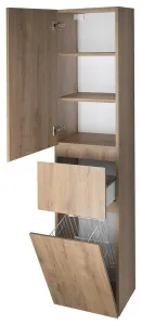 ALTAIR vysoká skrinka s košom 40x184x31cm, ľavá, dub emporio AI485L