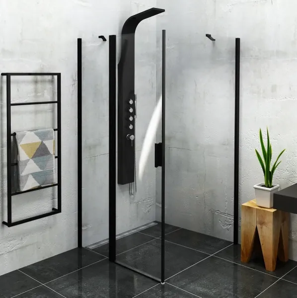 POLYSAN - ZOOM Black obdĺžniková sprchová zástena 1000x800 L/P varianta ZL1310BZL3280B