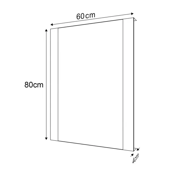 SAPHO - DURANGO zrkadlo s LED osvetlením 600x800, bezdotykový sensor DG060