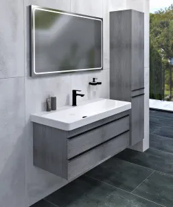 SAPHO - SITIA umývadlová skrinka 75,6x50x44,2cm, 2x zásuvka, dub strieborný SI080-1111