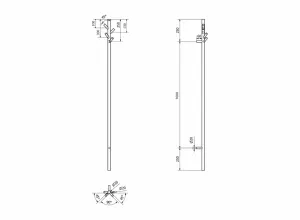 SAPHO - PASADOR elektrický sušiak uterákov, guľatý, 150x1500 30 W, čierny mat ER175BV