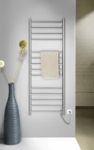 SAPHO - REDONDO elektrický sušiak uterákov, guľatý, 600x1500 130 W, leštená nerez ER250V