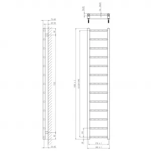 SAPHO - METRO LIGHT vykurovacie teleso 300x1500 chróm IR446R