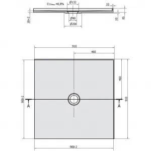 POLYSAN - MIRAI sprchová vanička z liateho mramoru štvorec 90x90x1,8cm, biela 73165