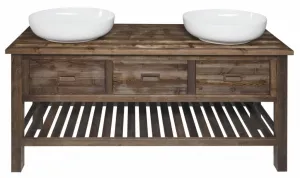 BRAND umyvadlová skříňka 160x73x50cm, mořený smrk BA161S