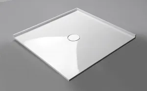 POLYSAN - MIRAI sprchová vanička z liateho mramoru štvorec 90x90x1,8cm, biela 73165