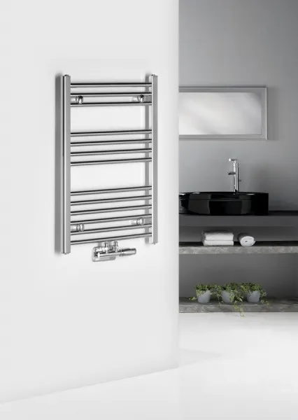 AQUALINE - ALYA vykurovacie teleso rovné 500x803, stredové pripojenie, chróm LLS301
