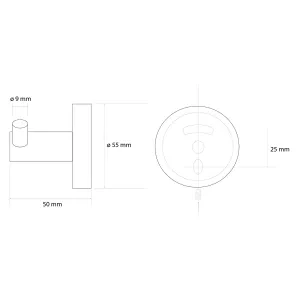 X-ROUND GOLD dvojháčik, zlato mat XR202GB