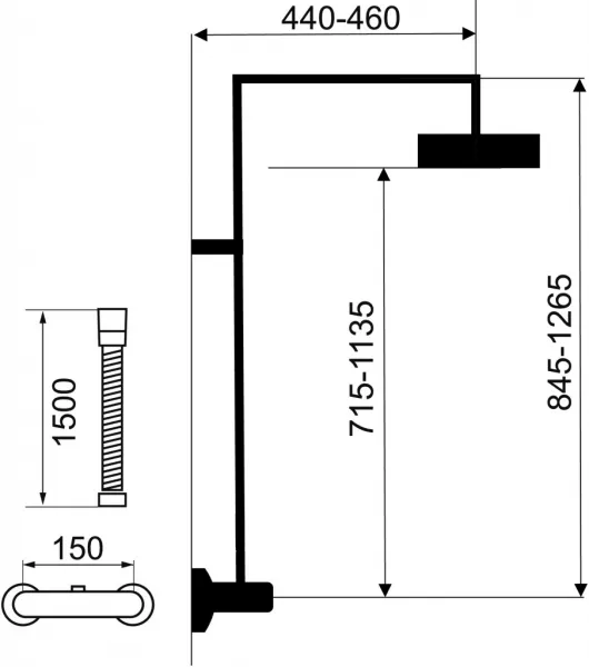 NOVASERVIS - Sprchová súprava + sprchová termostatická batérie 54962 SET034/TER,0