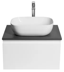 Skrinka ALTAIR s hornou časťou 62,5 cm, biela/antracitová bridlica AI267-03