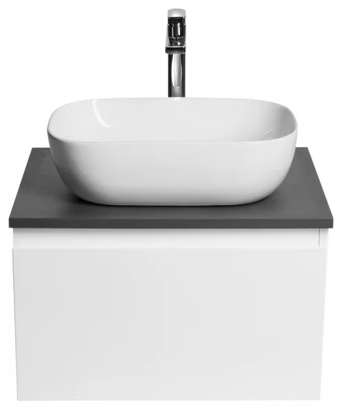 Skrinka ALTAIR s hornou doskou 58 cm, biela/antracitová bridlica AI263-03