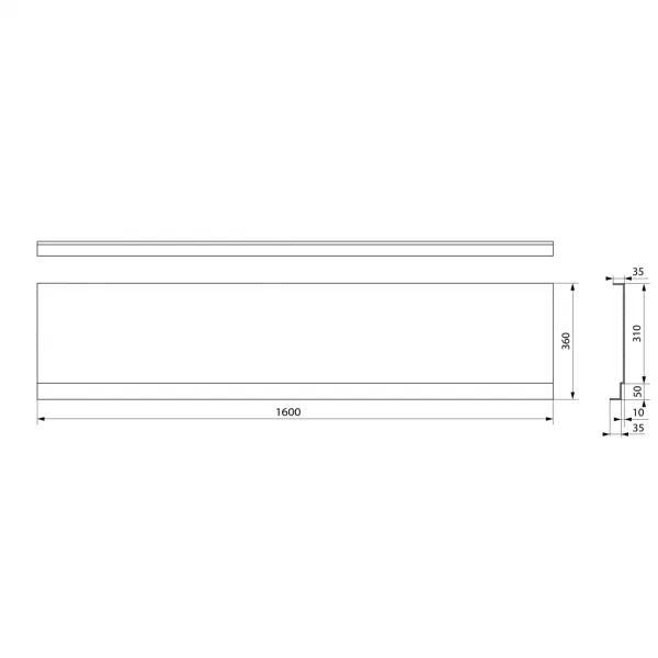 DEEP PLAIN NIKA panel 160x36cm 73202